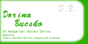 dorina bucsko business card